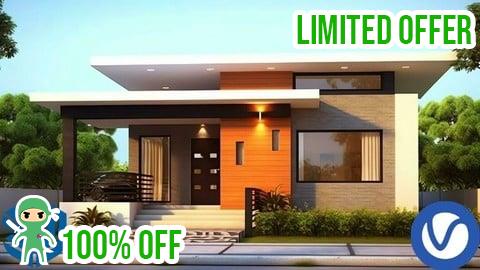 Free Coupon 3Bedrom Bungalow SketchUp from basic to advance Free version