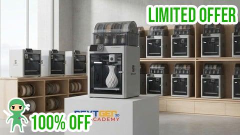 Free Coupon 3D Printing Masterclass: Beginner to Pro with Complete Start