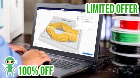Free Coupon 3D Printing with " Ultimaker CURA Slicer- Start to finish"