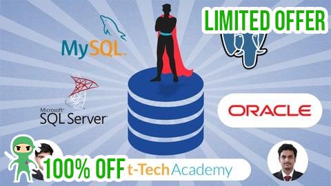 Free Coupon 4-in-1 bundle: MySQL, PostgreSQL, Microsoft SQL & Oracle SQL