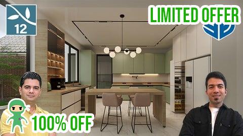 Free Coupon Advanced Kitchen Modeling- Cabinet Design- SketchUp & Lumion