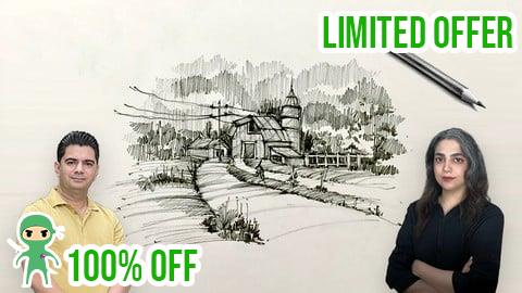 Free Coupon Architectural Sketching for Beginners–Freehand Drawing