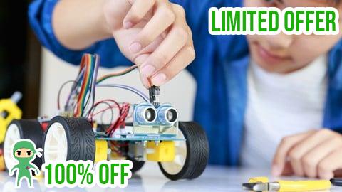 Free Coupon Arduino UNO Based Obstacle Avoiding Robot Car & RC-Control