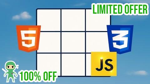 Free Coupon Build a Tic Tac Toe Game Using JavaScript, HTML & CSS