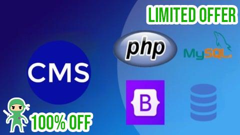 Free Coupon Build Complete CMS Blog in PHP MySQL Bootstrap & PDO