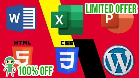 Free Coupon Complete MS Office and Web Design Development Course