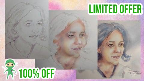 Free Coupon Create a Portrait on Watercolor from Scratch