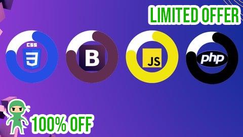 Free Coupon CSS, Bootstrap ,JavaScript, PHP Full Stack Crash Course