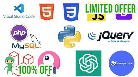 Free Coupon Full-Stack HTML CSS JS PHP PYTHON LARAVEL LIVEWIRE AI
