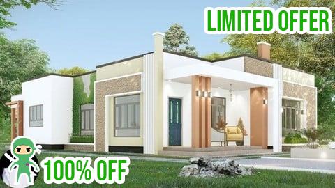 Free Coupon Hidden Roof 3bed SketchUp Pro from basic to advance level.