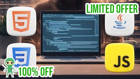 Free Coupon HTML, CSS, Java, & JavaScript: Full Stack Programming Course