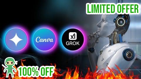 Free Coupon Learn Graphic Design Using AI Canva Gemini and Grok Imagine