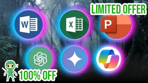 Free Coupon Learn Microsoft Office with ChatGPT Gemini and Copilot