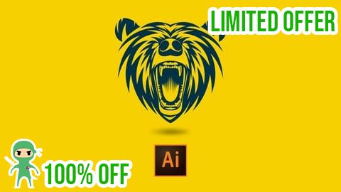 Free Coupon Logo Design Course in Adobe Illustrator: Bear Mascot Design