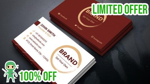 Free Coupon Mastering Business Card Design with Photoshop