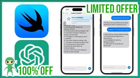 Free Coupon Mastering SwiftUI Chat Apps with ChatGPT, SwiftData & TipKit