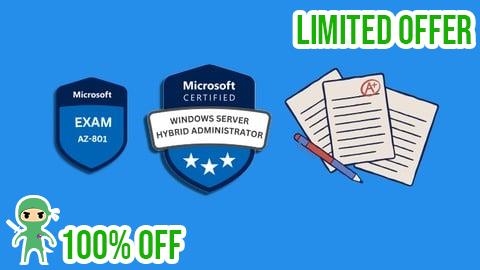 Free Coupon Microsoft AZ-801: Windows Server Hybrid Services Tests Exam