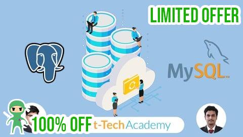 Free Coupon PostgreSQL and MySQL for Beginners