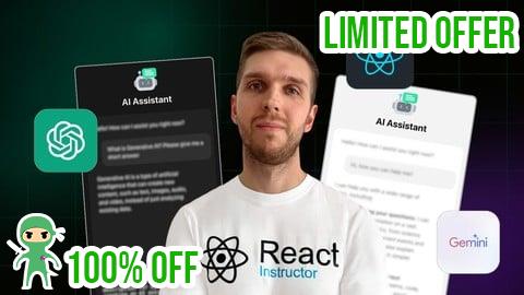 Free Coupon React.js AI Chatbot built with ChatGPT, Gemini and DeepSeek