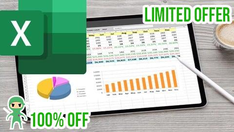 Free Coupon The Complete Microsoft Excel From Beginners to Expert