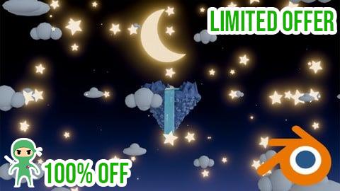 Free Coupon The Moon’s Resting Place: A Low Poly Blender Scene