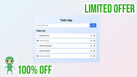 Free Coupon Todo App Project: Learn JavaScript, HTML & CSS Step by Step