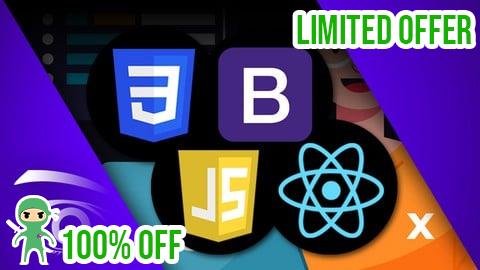 Free Coupon Ultimate Front-End Bootcamp: CSS, Bootstrap, JQ, JS, React