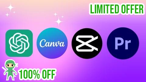 Free Coupon Video Editing with ChatGPT Adobe Premiere Pro Canva CapCut